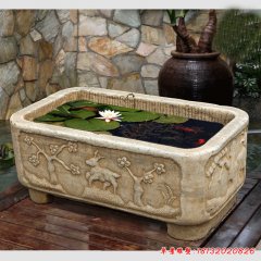 石雕魚缸養魚